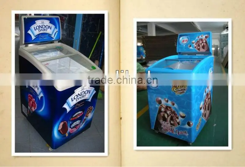 Glass door chest freezer