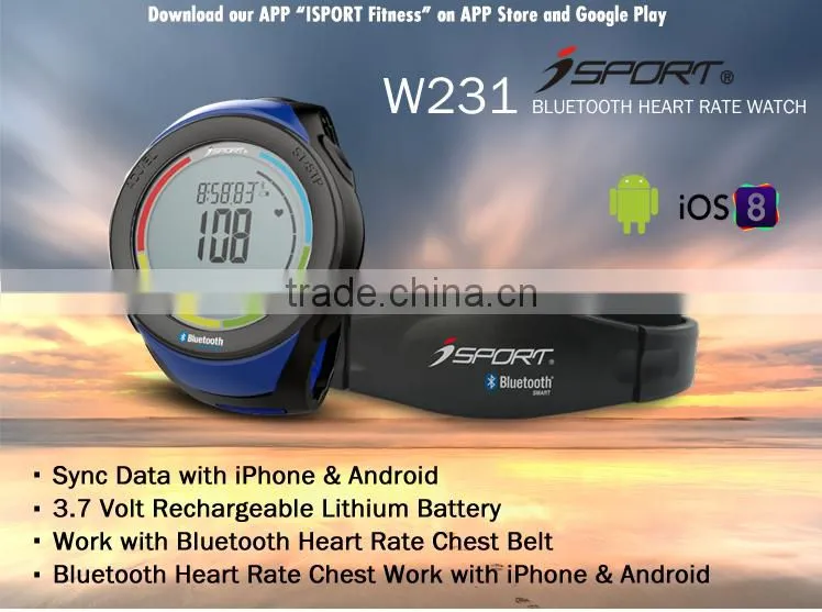 Bluetooth Connection Calorie Counter Smart Watch Heart Rate Monitor