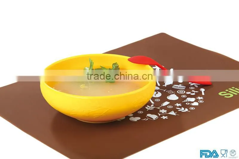 FDA standard heat resistant non-stick silicone spoon/silicone baby spoon