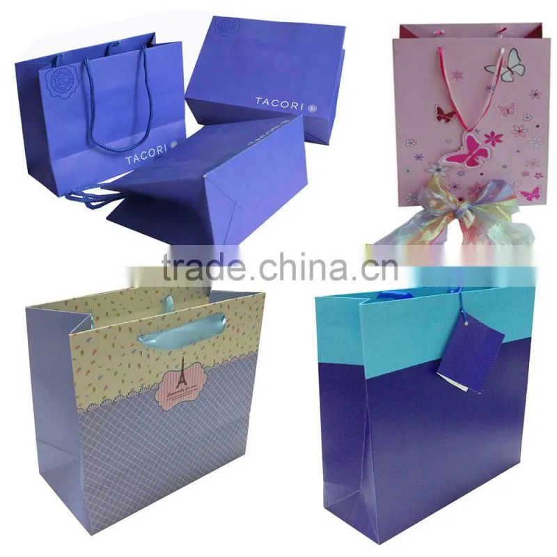 2015 new design paper bag,gift bag ,shopping bag , with handle ,in machine price