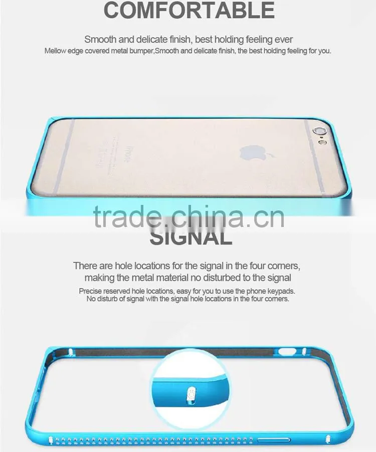 Hot sale Bulk Shine Diamond Aluminum Case for iPhone 6 Bumper Case