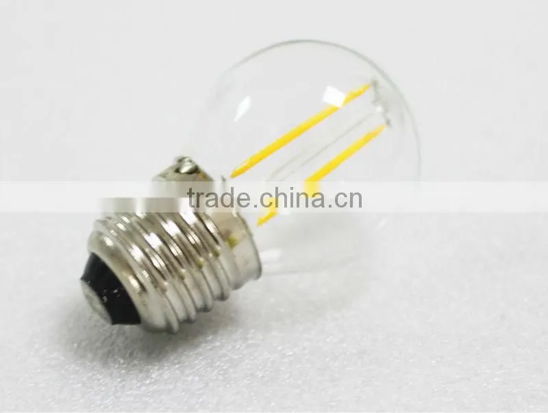High brightness LED E14 E27 2W G45 360 degree LED Filament Bulb