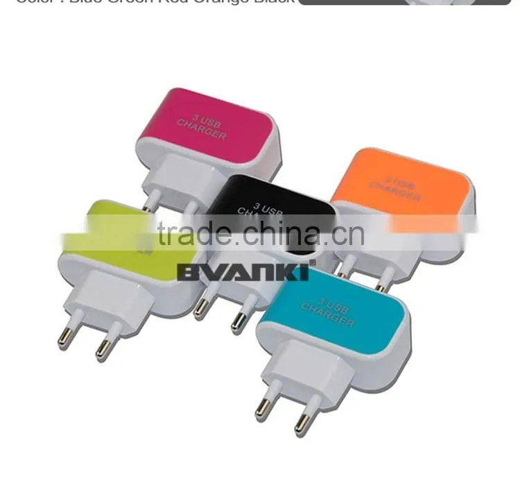 Sales Promotion !!! china supplier multi port usb chargers Travel Wall Charger US EU UK AU Plug 5V 3.1A 3 Port USB Charger