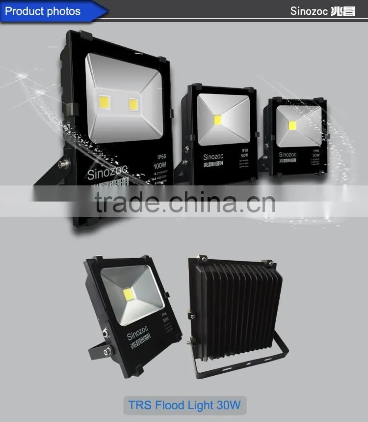 Sinozoc Hot selling Aluminum housing IP66 waterproof outdoor led flood light led floodlighting outdoor fixture