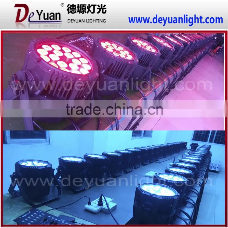 High quality rgbwa led par can 18x10w led stage light for party wedding event