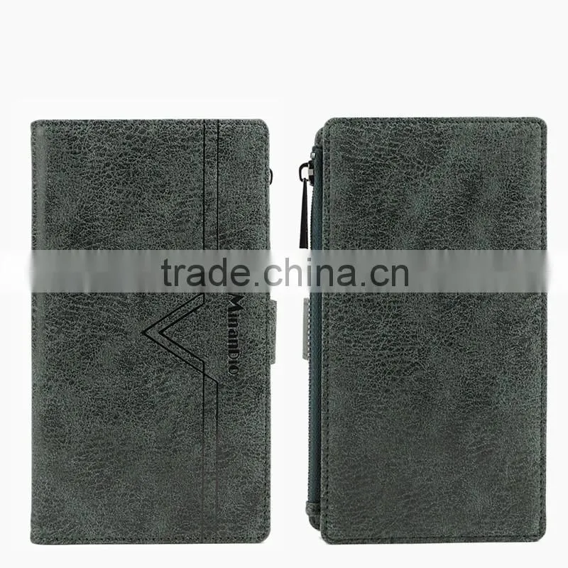 Minandio Wholesale Price Real or PU Leather Phone Case Custom Cell Phone Credit Card Holder