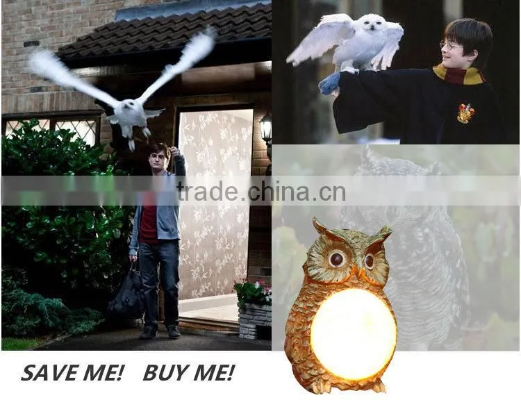 Owl solar resin light led garden resin outdoor lights