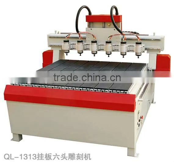 guangzhou manufacturer QL-1018 hanging plate cnc double-spindle vacuum adsorption engraving machine