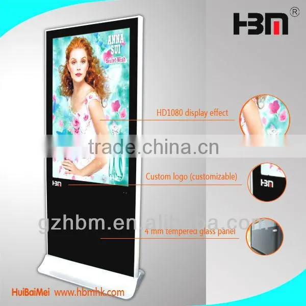 shoe-cleaning machine floor stand lcd touch screen advertising display