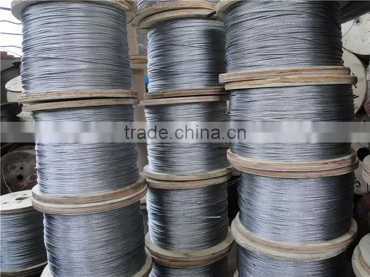 1X19 1.2mm galvanized steel guy wire