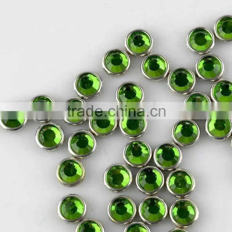 Ring rhinestone hotfix, transfer immed rhinestone, metal rimmed rhinestones for garment decoration