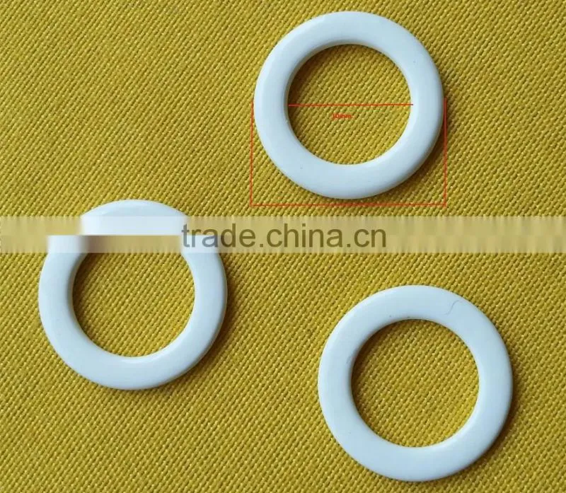 10mm Inner Sprayed White Shiny Metal Ring For Underwear --- C001