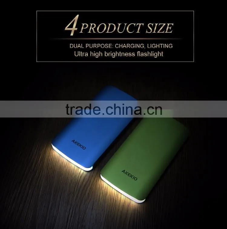2016 larger capacity mobile power bank 6000mah powerbank charger with LED display