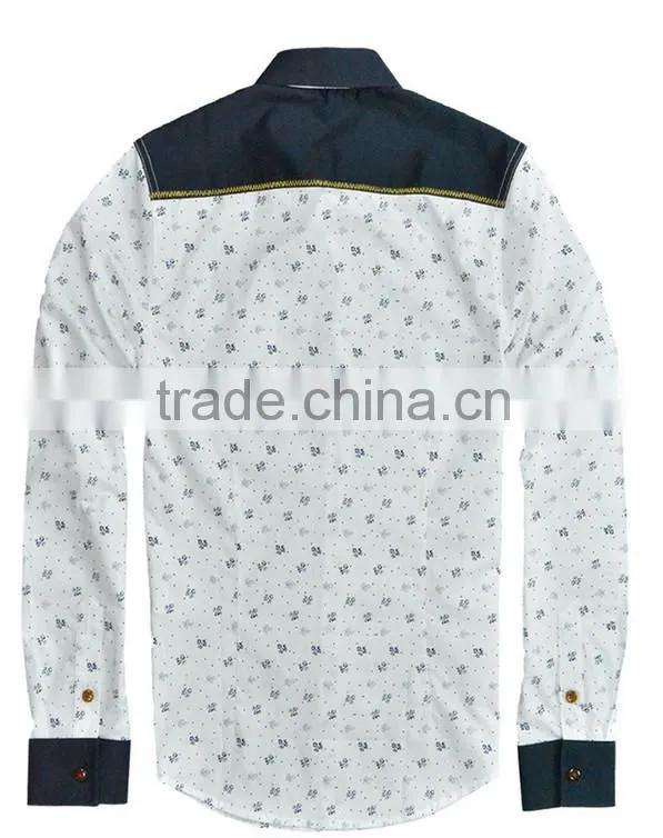 European Lapel Style Autumn Men Long Sleeve Shirts