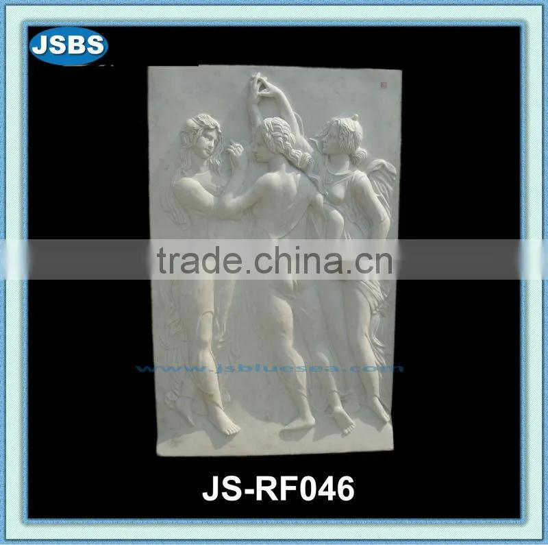 customize hand carved stone relief wall sculpture