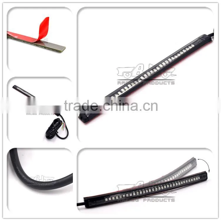 BJ-LPL-031B Universal 12 Volt Motorcycle Soft Tail Brake Stop Turn Signal Integrated 3258 LED Motorcycle Light Strip