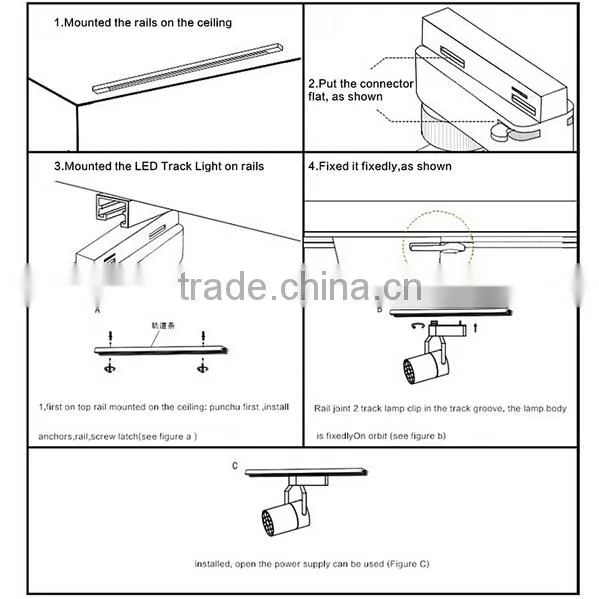 Aluminum Alloy Lamp Body Material LED Tracklight 35W