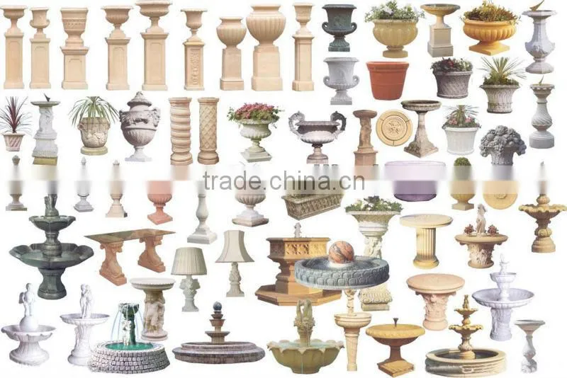 2016 hot sale garden decor granite make outdoor water fountain