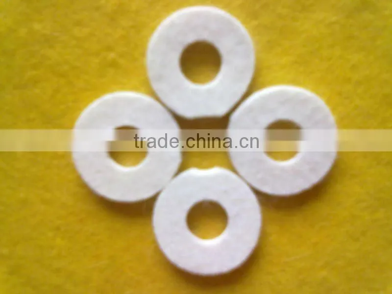 Natural white wool felt gaskets
