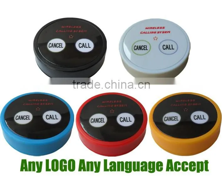 restaurant bar hotel coffee shop used 2-button caller wireless restaurant pager system