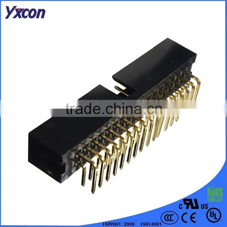 Dongguan factory price 2.54mm pitch fine quality dual row right angle box header connector