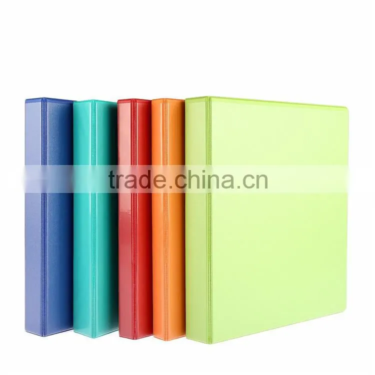 2016 Top Selling Double Sides Leather PP Expandable 3 Ring File Folder Colorful For Interview