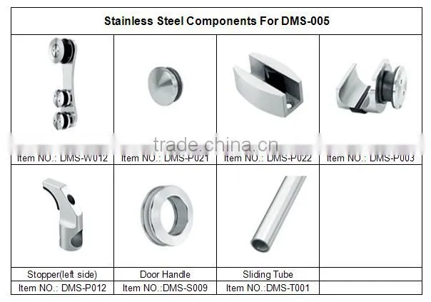 3 Panel Triple Sliding Frameless Glass Door For Exterior Balcony (DMS-005)