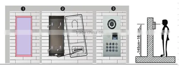 2015 Newest WIFI Video Door Phone Night vision wireless doorbell with FIR detection remote by Smart Phone