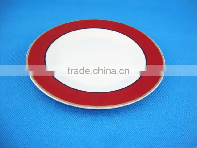 Wholesale cheap bulk food porcelain plate,ceramic hotel used salad / dessert / soup / dinner plates,restaurant plate