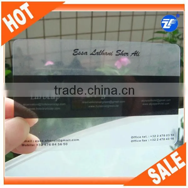 Customized design transparent visiting card