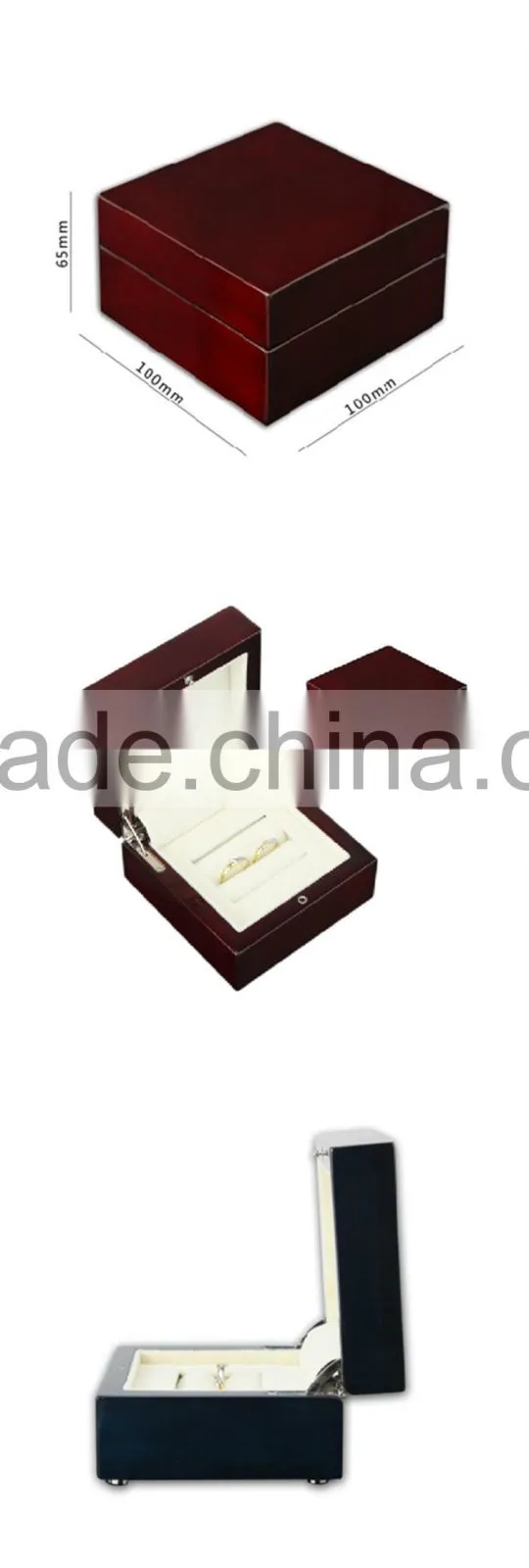 championship wood ring display box