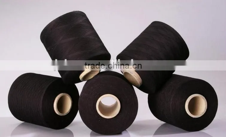 65/35 raw white black color recycled cotton yarn for weaving and kinitting