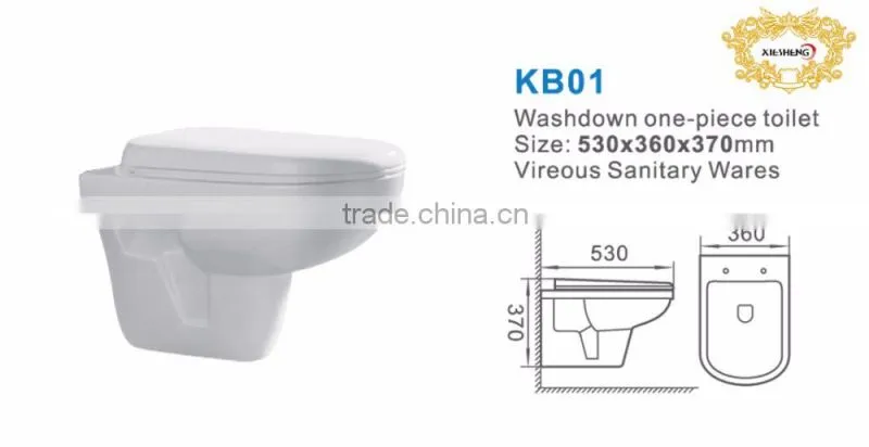 Made in china ceramic with wall-hung toilet bwol