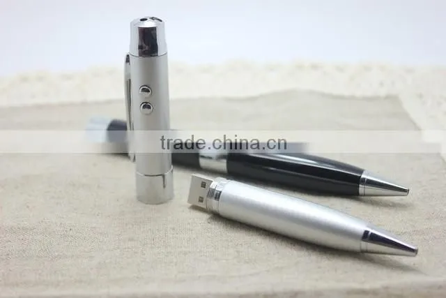4 in 1 multi function laser pointer usb pen drive ,ball pen with LED light and UV money detector light