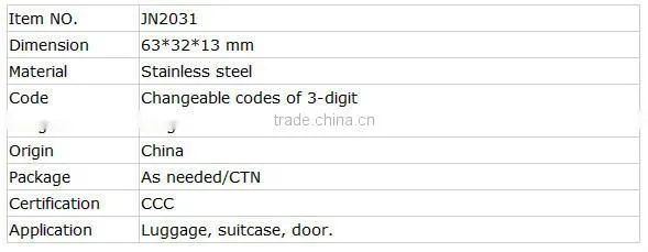 Online shopping Jianning Security JN2031 Changeable Combination Pad Lock