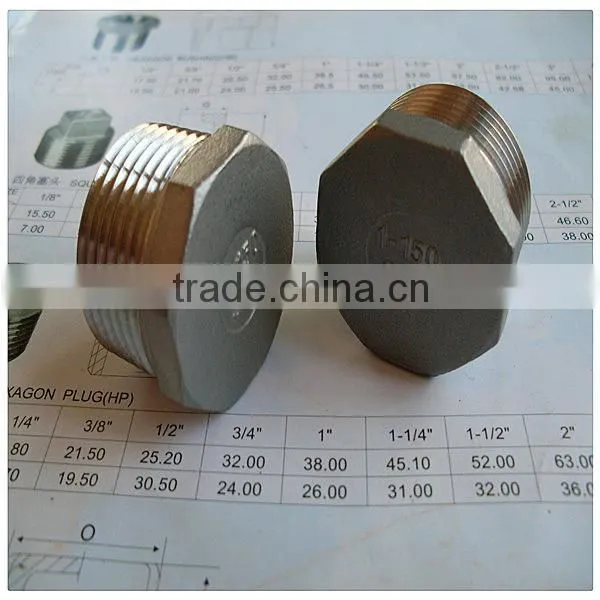 class 150lb steel pipe fitting plug