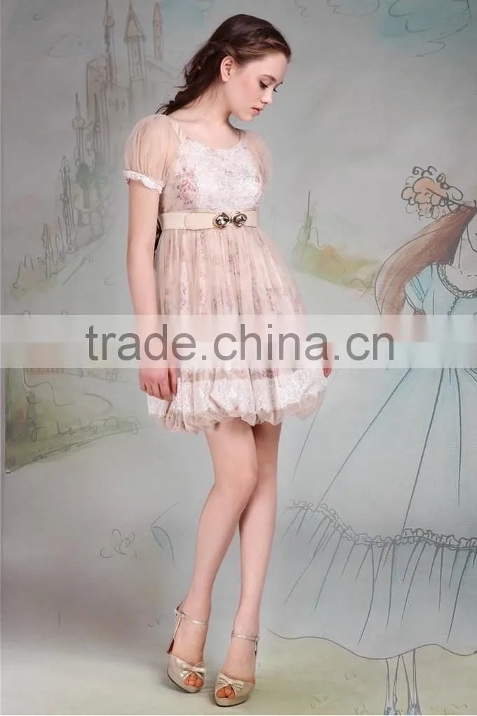 2015 High Quality Floral Printed Alibaba Dresses Fashion