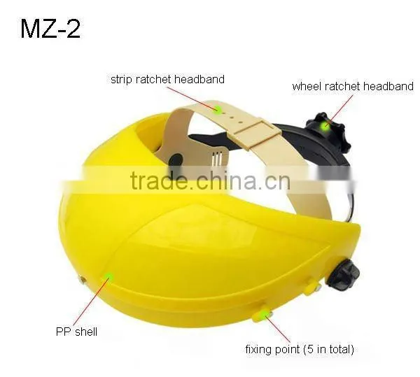 2016 hot selling protective face shield CE standard PC/PVC face shield with helmet transprent face shield manufacturer in China