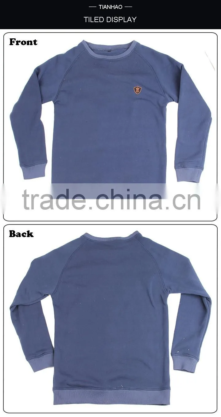 Latest Design Custom Embossed Blank Cotton Sweatshirt for Men without Hood
