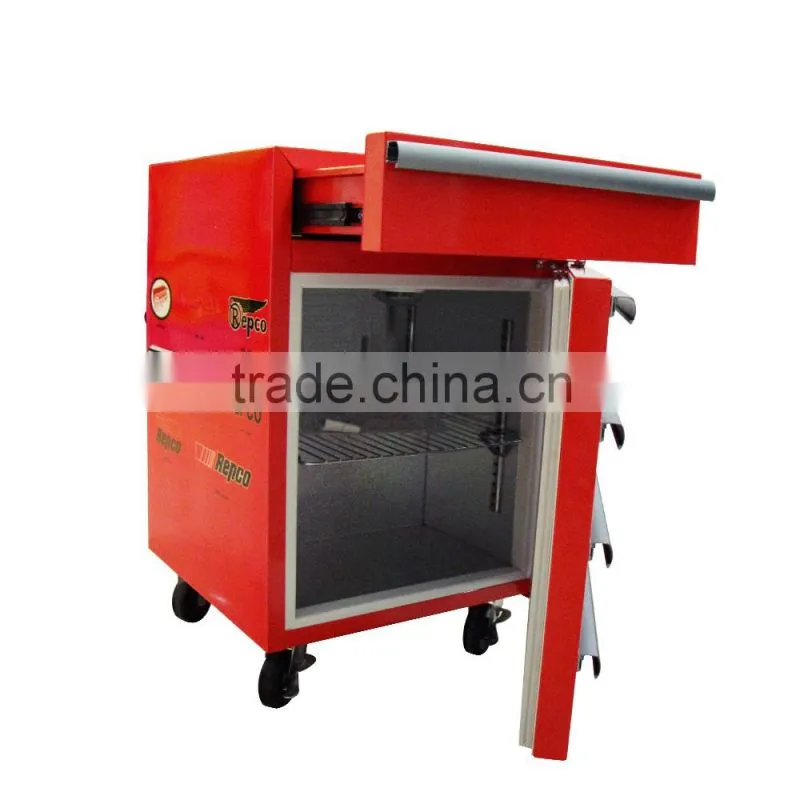 JGA Retro Style 1 Drawer 50L Mini Toolbox Refrigerator , Safe Fridge With 4 Wheels Ce Approved Refrigerator