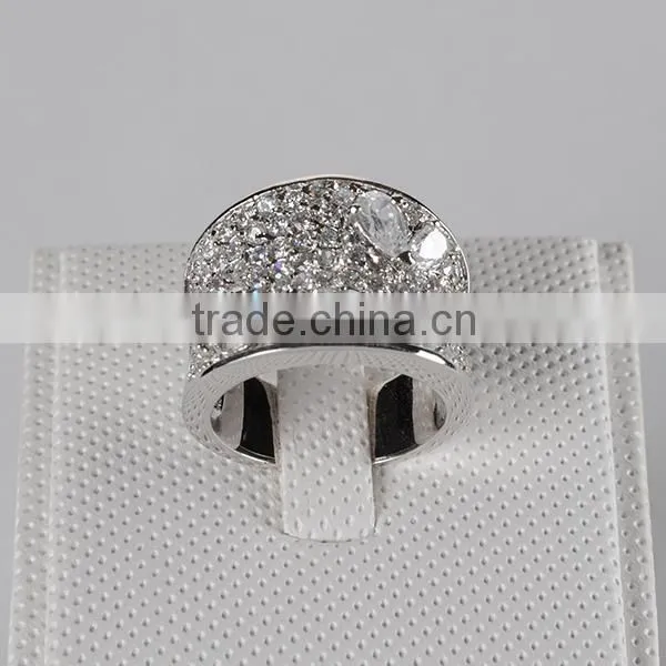 Gorgeous 925 Sterling Silver Finger Ring Design with Rhodium Plated Shiny CZ Diamond