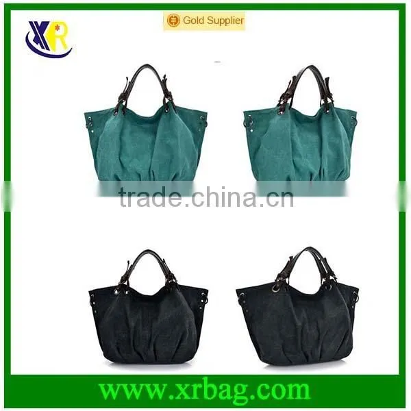 fashion washed canvas tote bag for women