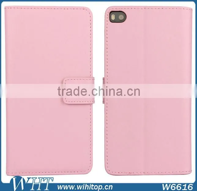 Leather Card Slot Flip Cover with Stand for Huawei Ascend P8 Case