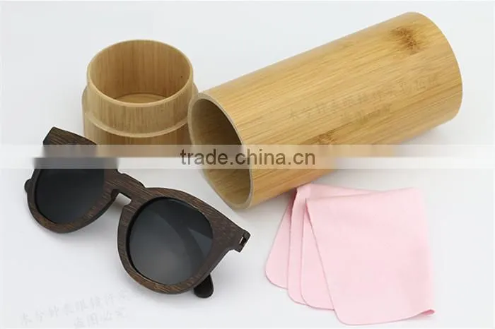 2016 classic LOW MOQ high-end UV400 mirror lens custom design bamboo wooden polarized sunglasses metal combination