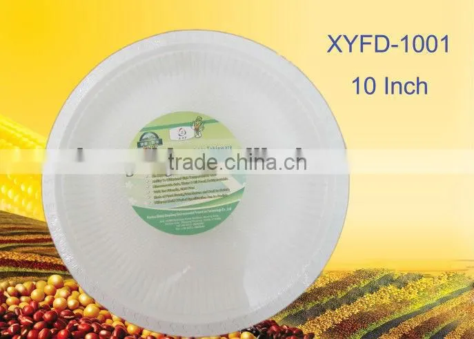 biodegradable disposable 10 inch three compartments plastic plate