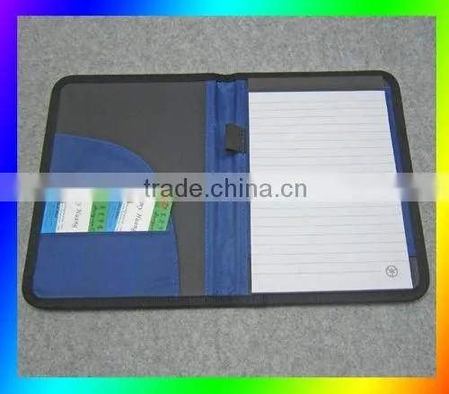 A5 linen fIle folder with notepad