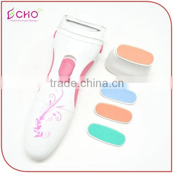 Battery Operated Lady Shaver and Pedicure Callous Remover for Foot Care