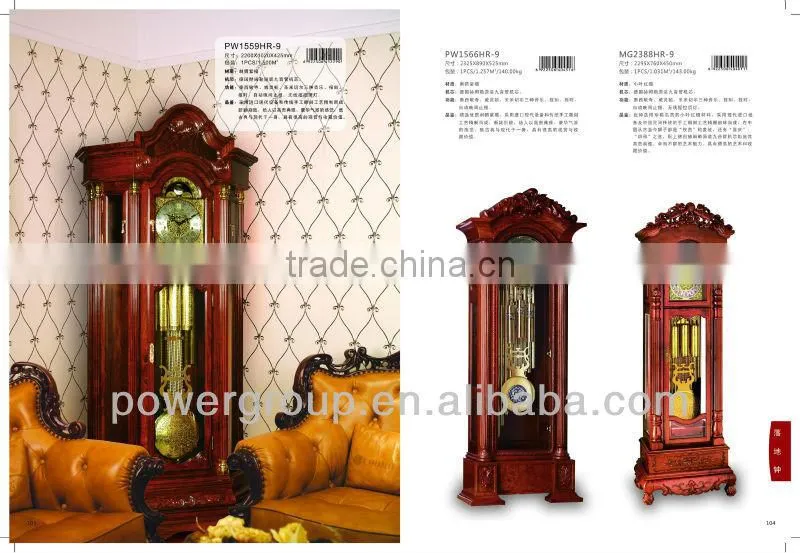 Grandfather clock Ambila wood German made Hermle nine tubular movement High quality PW1566HR-9