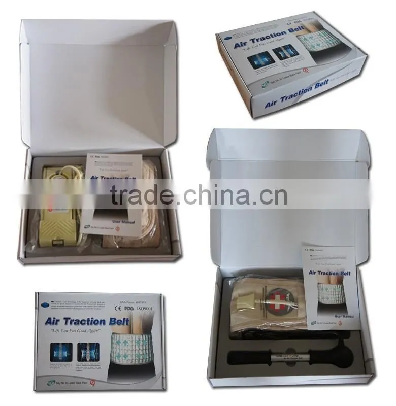 Inflatable pain-relief lumbar traction belt with CE Certificate