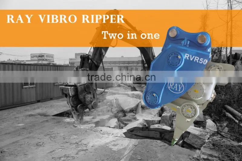 Rayattachmnets hydraulic vibrating rock ripper work under the water